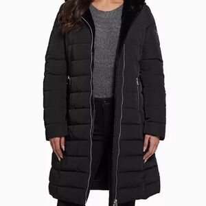 Guess Winter Jacket Women's Faux-Fur-Lined Hooded Puffer Coat Size Small NWT